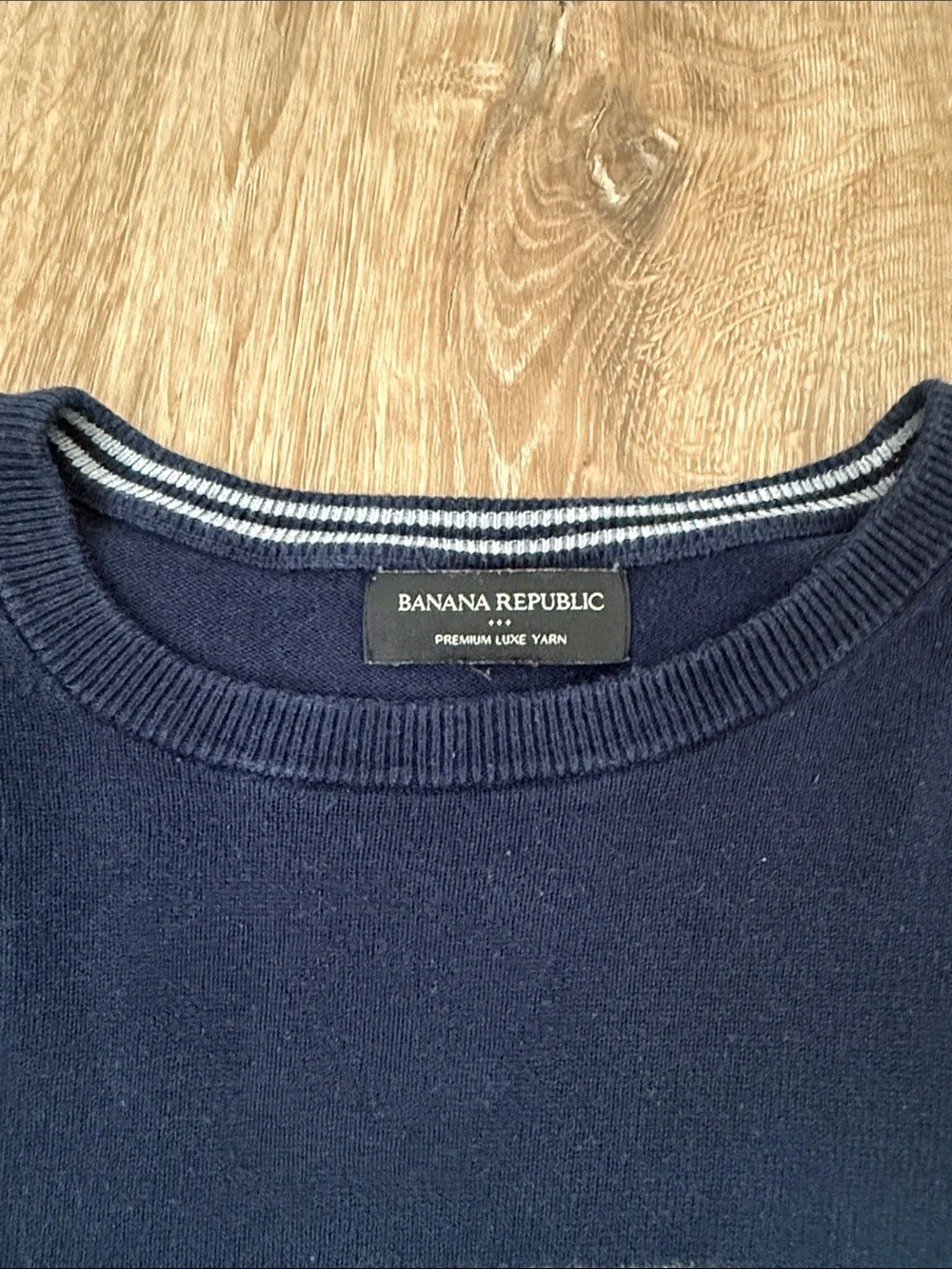 Banana Republic Men's Colorblock Crewneck Sweater - Navy, Light Gray, Charcoal